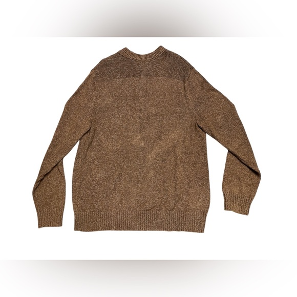 Eddie Bauer Men's brown Crewneck 1/4 button Sweater - Picture 4 of 4